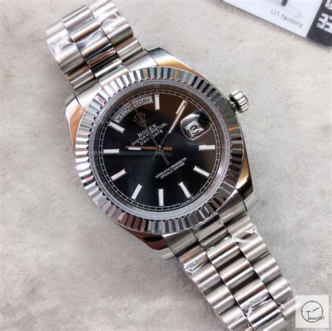 rolex day date steel